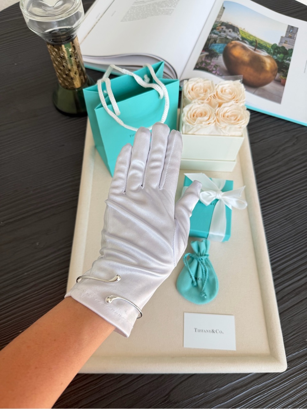 Tiffany & Co. Elsa Peretti Elongated Teardrop Bangle Sterling Silver 7.5” $1,300